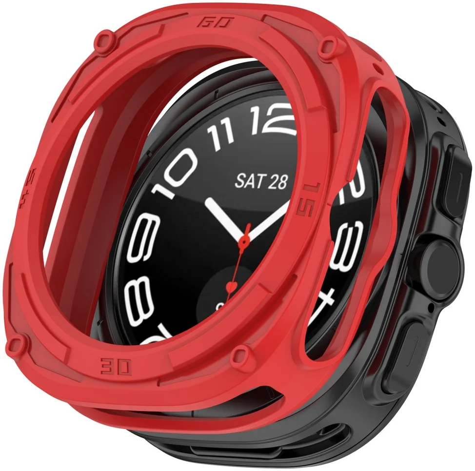 Samsung Galaxy Watch Ultra Hoesje - TPU Bumper Case - Rood afbeelding 1