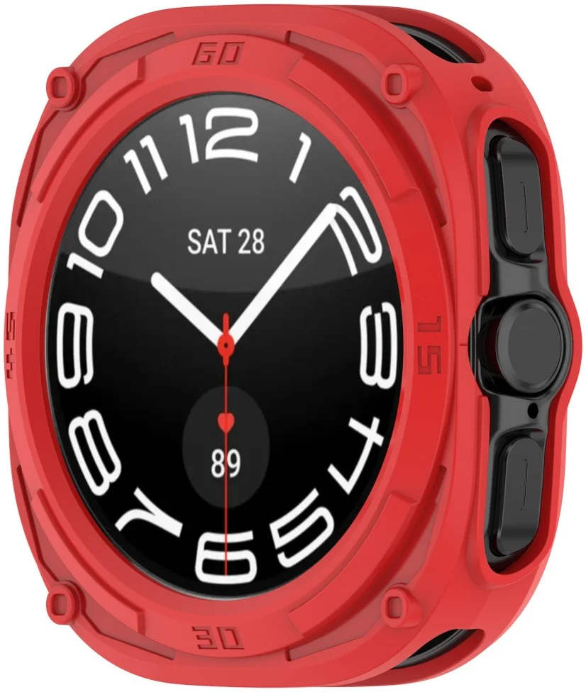 Samsung Galaxy Watch Ultra Hoesje - TPU Bumper Case - Rood afbeelding 5
