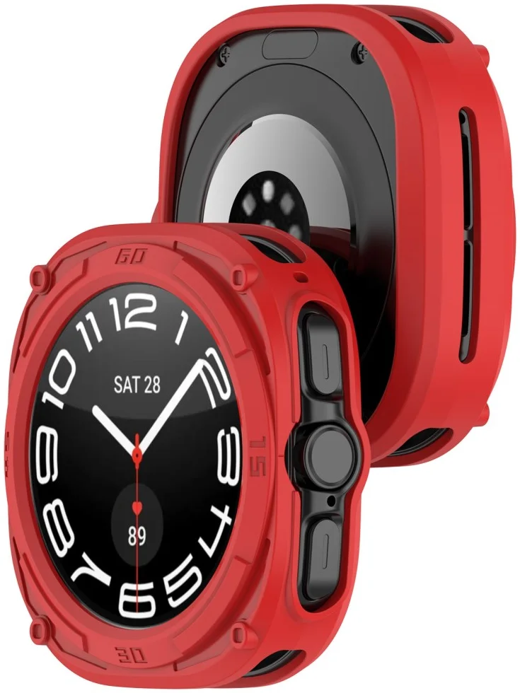 Samsung Galaxy Watch Ultra Hoesje - TPU Bumper Case - Rood afbeelding 6