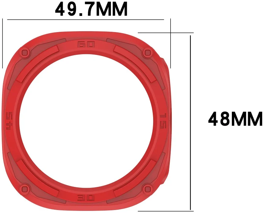Samsung Galaxy Watch Ultra Hoesje - TPU Bumper Case - Rood afbeelding 7
