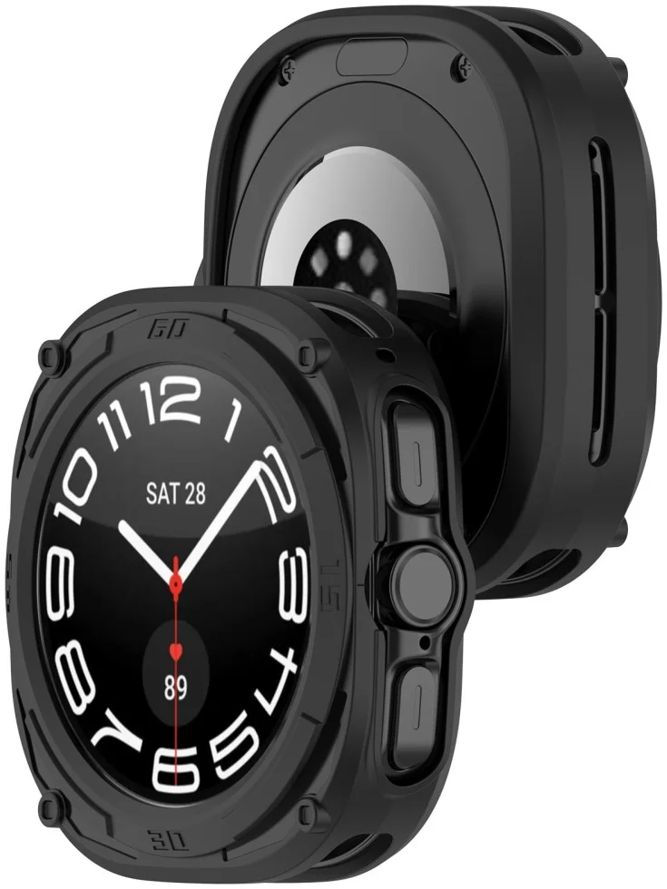 Samsung Galaxy Watch Ultra Hoesje - TPU Bumper Case - Zwart afbeelding 6