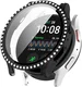 Samsung Galaxy Watch 7 40MM Hoesje - Case met Tempered Glass - Rhinestone Zwart