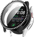 Samsung Galaxy Watch 7 40MM Hoesje - Case met Tempered Glass - Rhinestone Zwart