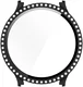 Samsung Galaxy Watch 7 40MM Hoesje - Case met Tempered Glass - Rhinestone Zwart afbeelding 6