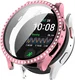 Samsung Galaxy Watch 7 40MM Hoesje - Case met Tempered Glass - Rhinestone Roze afbeelding 1