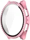 Samsung Galaxy Watch 7 40MM Hoesje - Case met Tempered Glass - Rhinestone Roze afbeelding 4