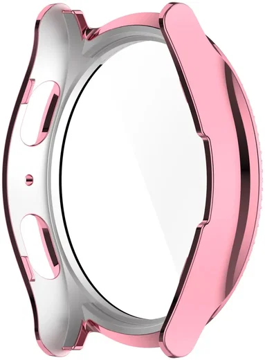 Samsung Galaxy Watch 7 40MM Hoesje - Case met Tempered Glass - Rhinestone Roze afbeelding 5