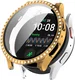 Samsung Galaxy Watch 7 40MM Hoesje - Case met Tempered Glass - Rhinestone Goud