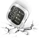 Fitbit Versa 4 / Sense 2 Hoesje - Hard Plastic - Diamant Zilver afbeelding 2