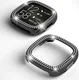 Fitbit Versa 4 / Sense 2 Hoesje - Hard Plastic - Diamant Zilver afbeelding 6