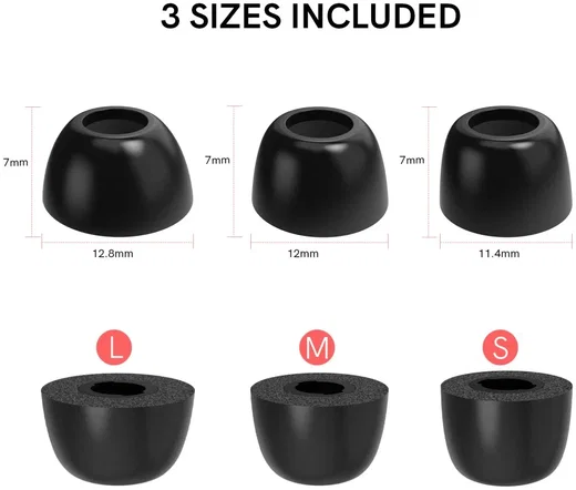 Samsung Galaxy Buds Pro / Buds 2 Pro Foam Dopjes Tips Oortips S/M/L (3-Pack) afbeelding 3
