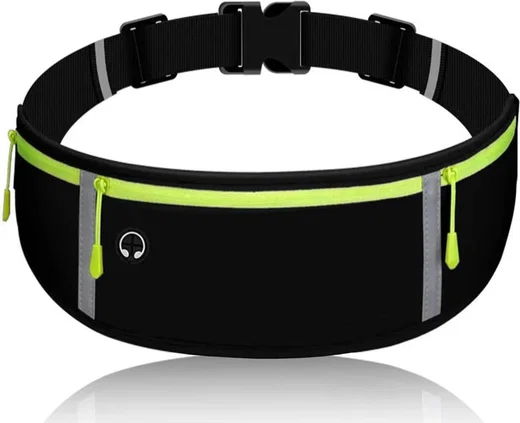 Verstelbare Hardloop Sport Riem 60-120CM Waterafstotend Reflectiestreep Zwart afbeelding 1