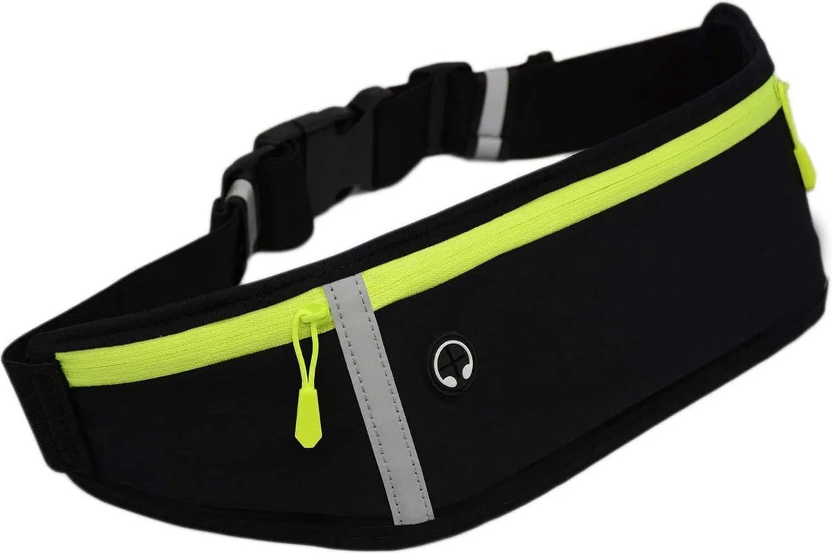 Verstelbare Hardloop Sport Riem 60-120CM Waterafstotend Reflectiestreep Zwart afbeelding 4