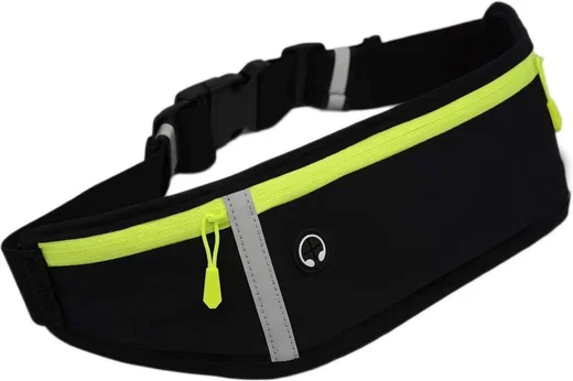 Verstelbare Hardloop Sport Riem 60-120CM Waterafstotend Reflectiestreep Zwart afbeelding 4
