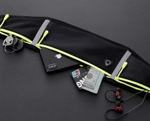 Verstelbare Hardloop Sport Riem 60-120CM Waterafstotend Reflectiestreep Zwart afbeelding 6