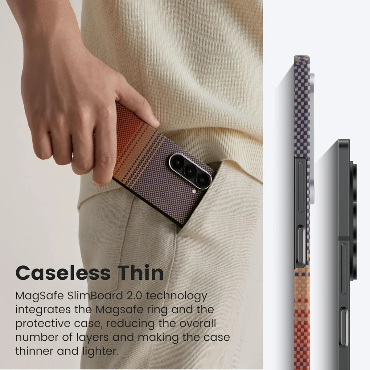 PITAKA MagEZ 5 Samsung Galaxy Z Fold 6 Hoesje 600D Ultra Dun MagSafe Rood afbeelding 4