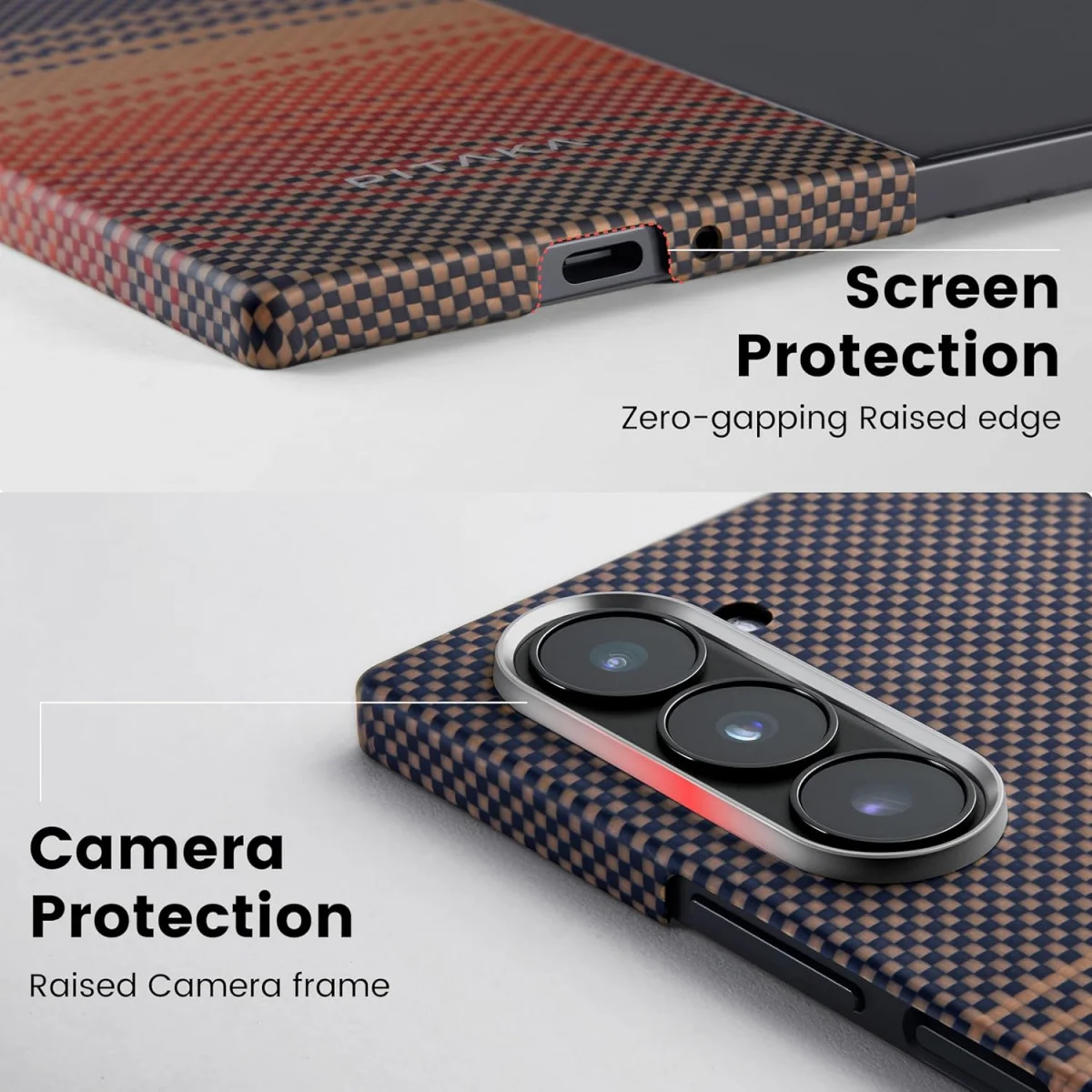 PITAKA MagEZ 5 Samsung Galaxy Z Fold 6 Hoesje 600D Ultra Dun MagSafe Rood afbeelding 6