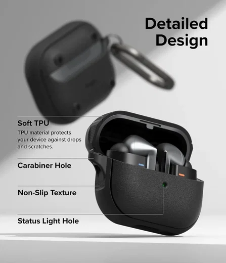 Ringke Onyx Magnetic Samsung Galaxy Buds 3 / 3 Pro Hoesje Zwart afbeelding 3