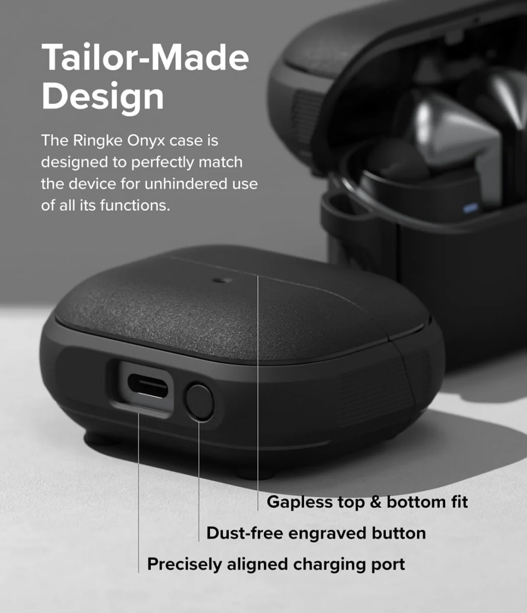 Ringke Onyx Magnetic Samsung Galaxy Buds 3 / 3 Pro Hoesje Zwart afbeelding 4