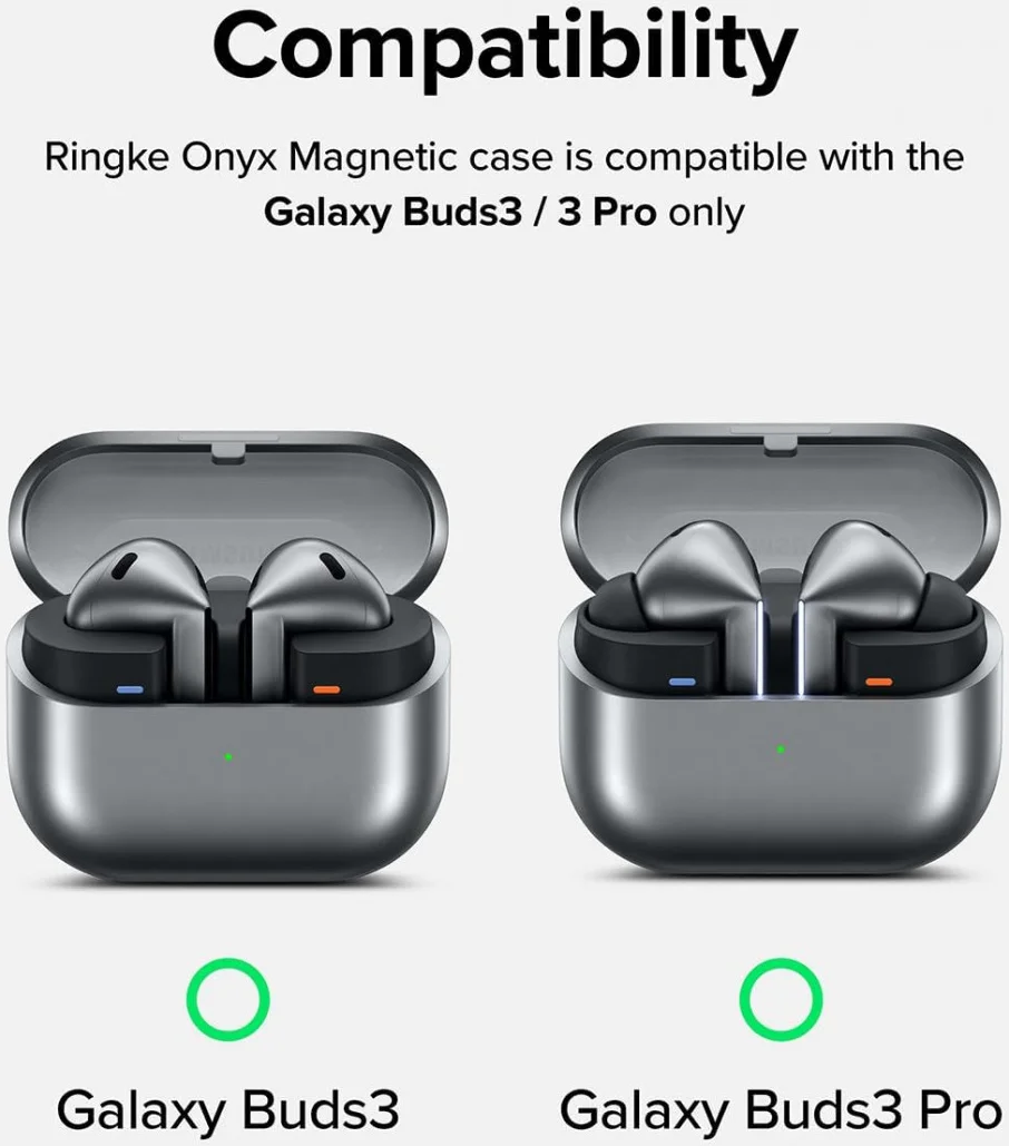 Ringke Onyx Magnetic Samsung Galaxy Buds 3 / 3 Pro Hoesje Rood afbeelding 2