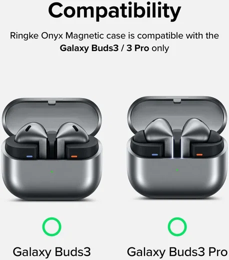 Ringke Onyx Magnetic Samsung Galaxy Buds 3 / 3 Pro Hoesje Groen afbeelding 2