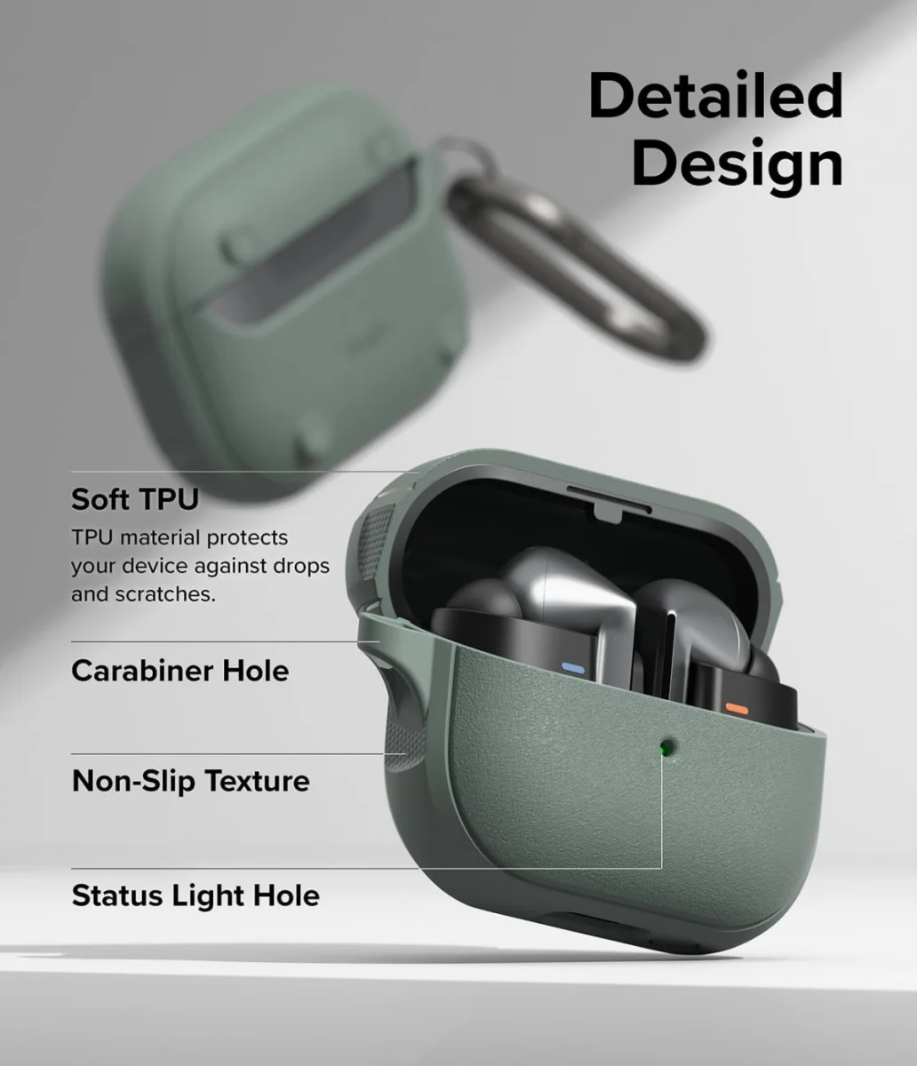 Ringke Onyx Magnetic Samsung Galaxy Buds 3 / 3 Pro Hoesje Groen afbeelding 4