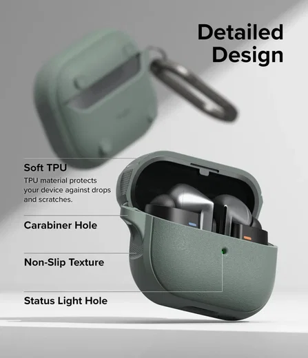 Ringke Onyx Magnetic Samsung Galaxy Buds 3 / 3 Pro Hoesje Groen afbeelding 4