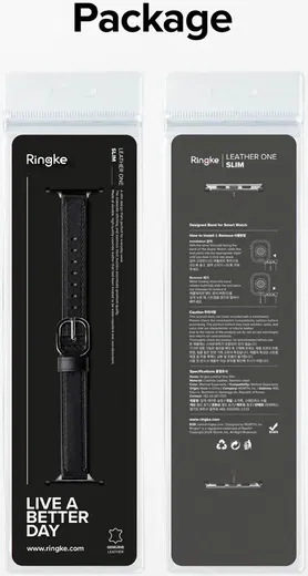 Ringke Leather One Slim - Apple Watch 1-10/SE - 38/40/41/42MM Bandje - Roze afbeelding 8