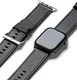 Ringe Leather Bold - Apple Watch 1-10/SE/Ultra Bandje - 49/46/45/44/42MM - Zwart afbeelding 1
