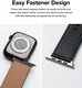 Ringe Leather Bold - Apple Watch 1-10/SE/Ultra Bandje - 49/46/45/44/42MM - Zwart afbeelding 6