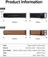 Ringe Leather Bold - Apple Watch 1-10/SE/Ultra Bandje - 49/46/45/44/42MM - Zwart afbeelding 8