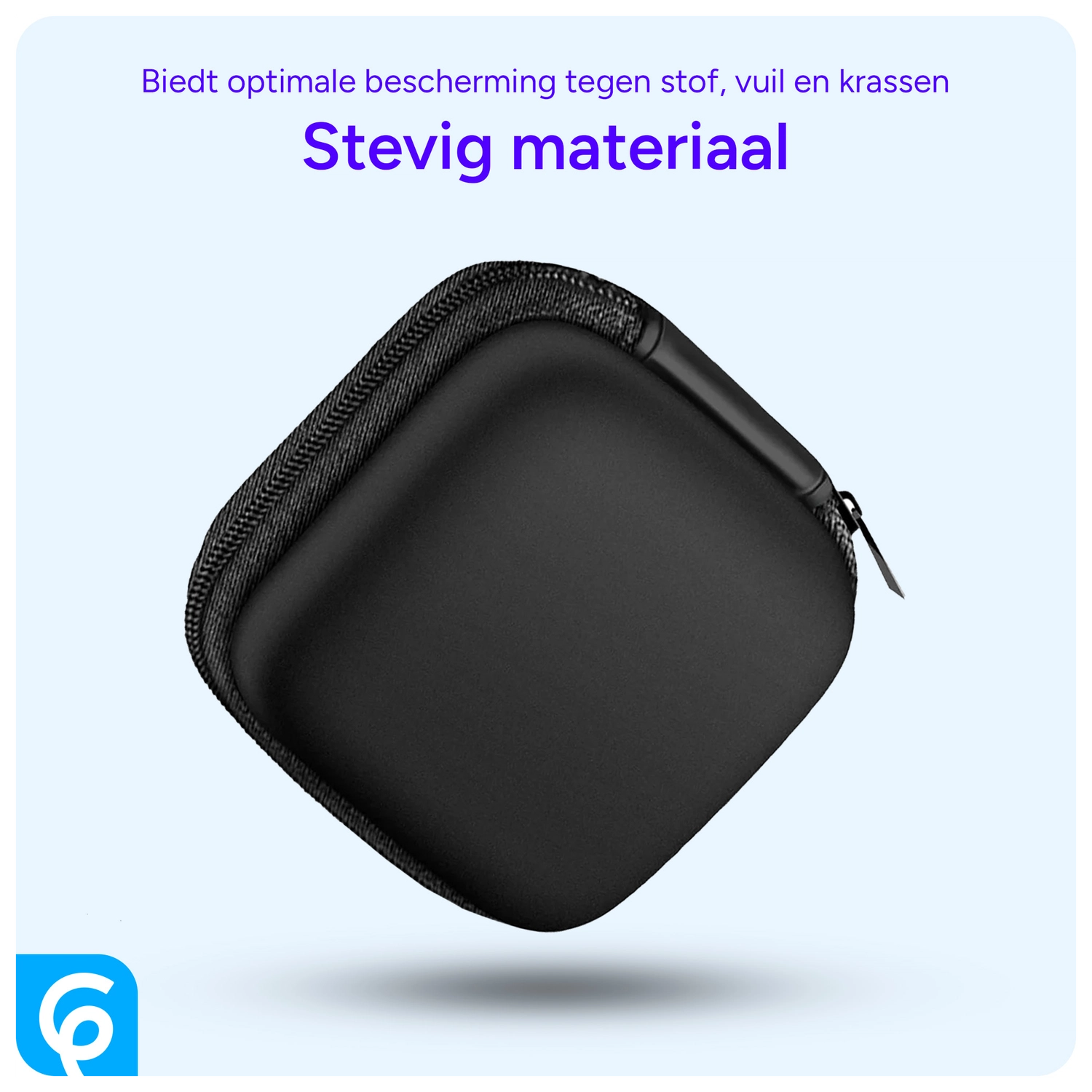 Zwart Universeel Hoesje Tasje voor Oordopjes afbeelding 3