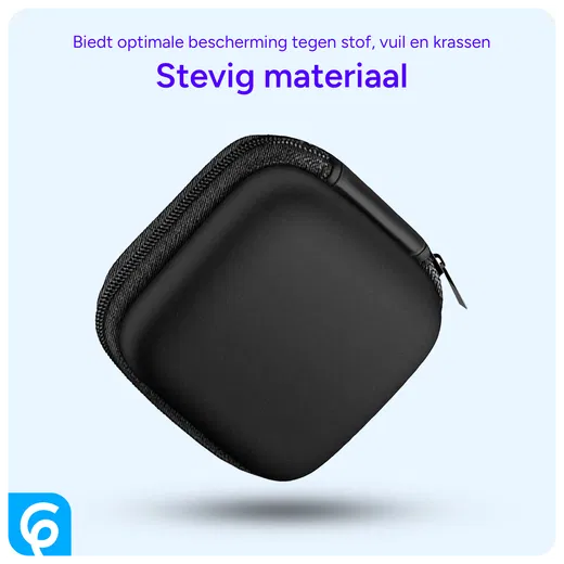 Zwart Universeel Hoesje Tasje voor Oordopjes afbeelding 3