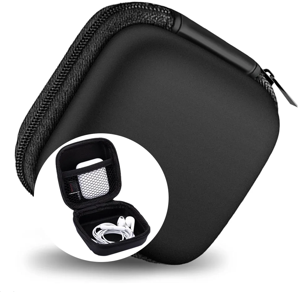 Zwart Universeel Hoesje Tasje voor Oordopjes afbeelding 1
