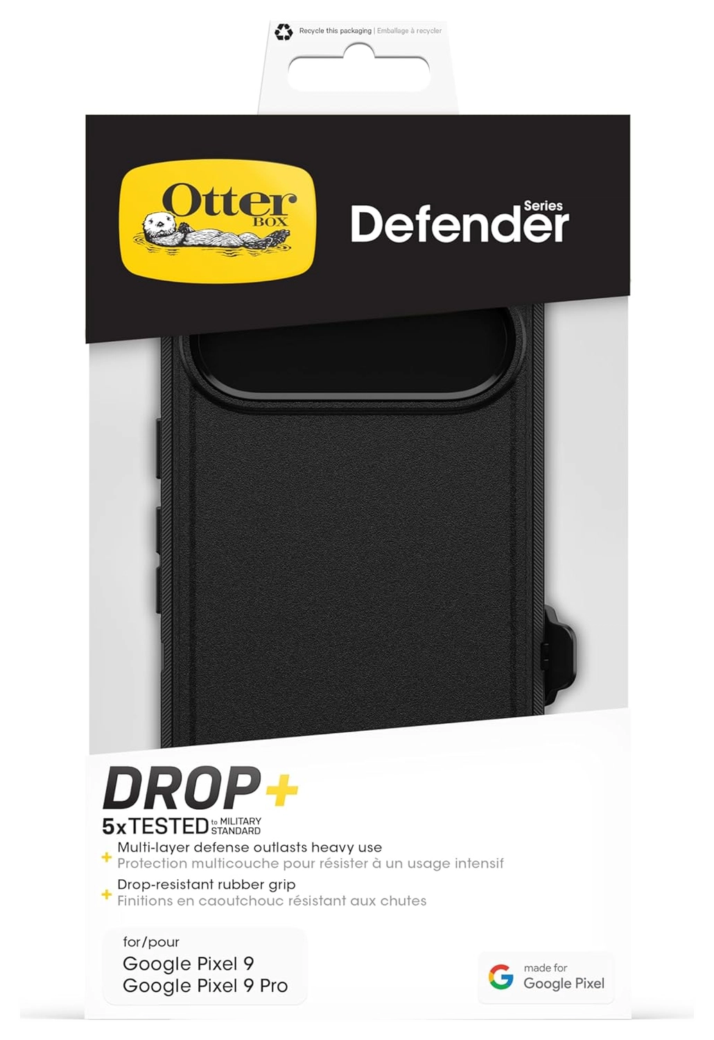 OtterBox Defender Google Pixel 9 / 9 Pro Hoesje Back Cover Zwart afbeelding 6