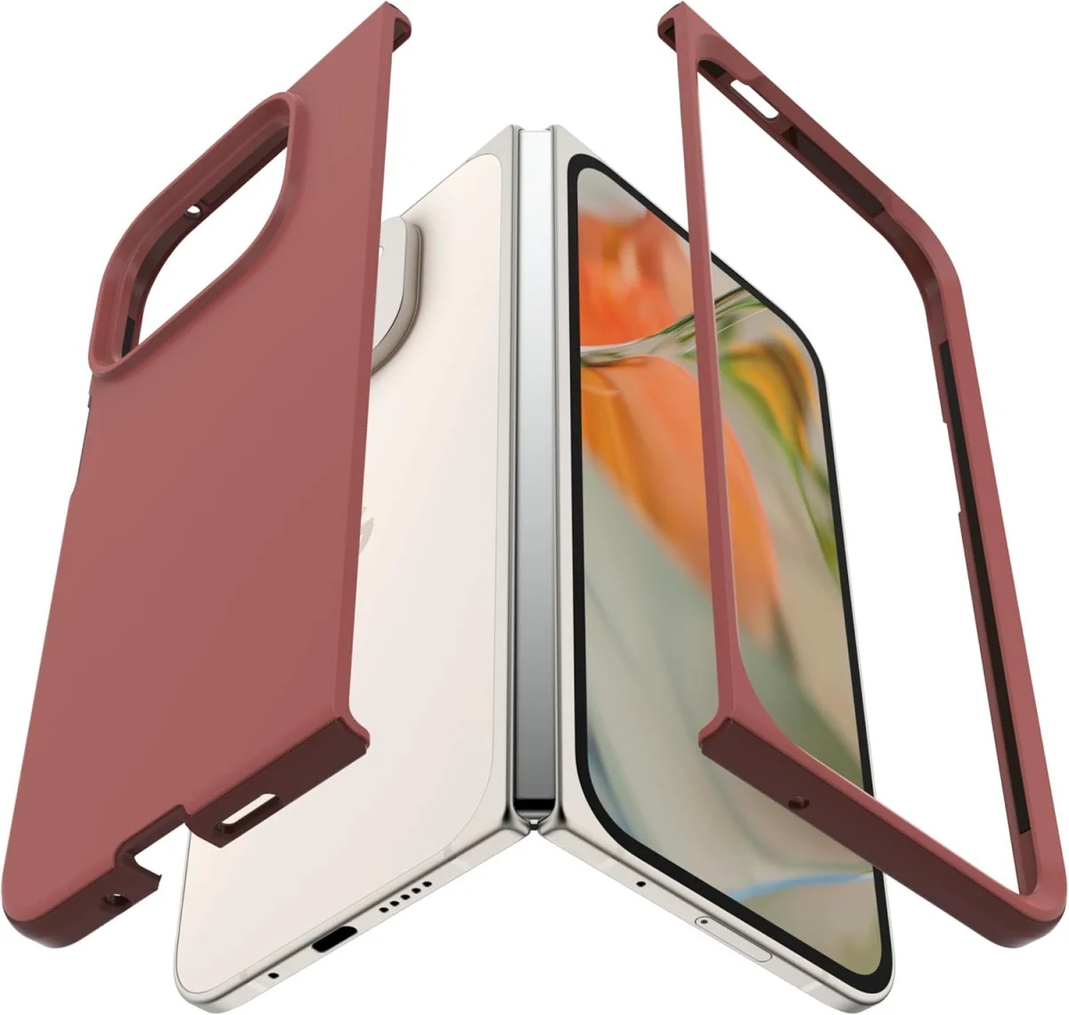 OtterBox Thin Flex Google Pixel 9 Pro Fold Hoesje Back Cover Rood afbeelding 2