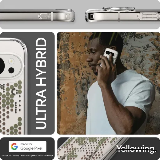 Spigen Ultra Hybrid Google Pixel 9 Pro XL Hoesje Back Cover Digital Camo afbeelding 2