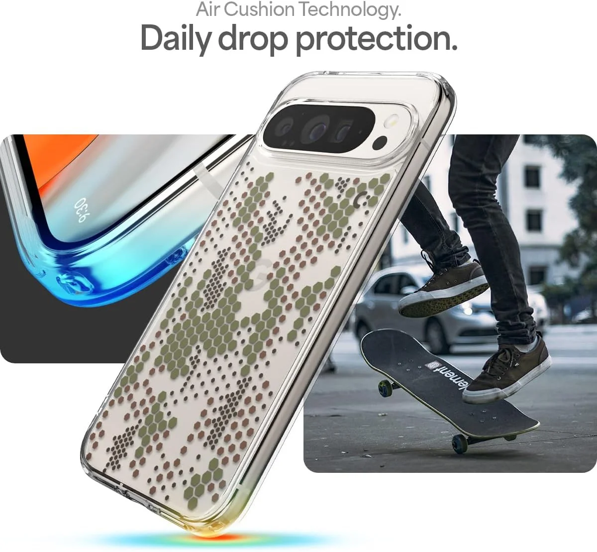 Spigen Ultra Hybrid Google Pixel 9 Pro XL Hoesje Back Cover Digital Camo afbeelding 4