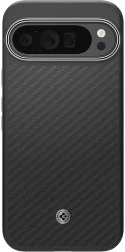 Spigen Enzo Aramid Google Pixel 9 Pro XL Hoesje Aramide Back Cover Zwart afbeelding 2