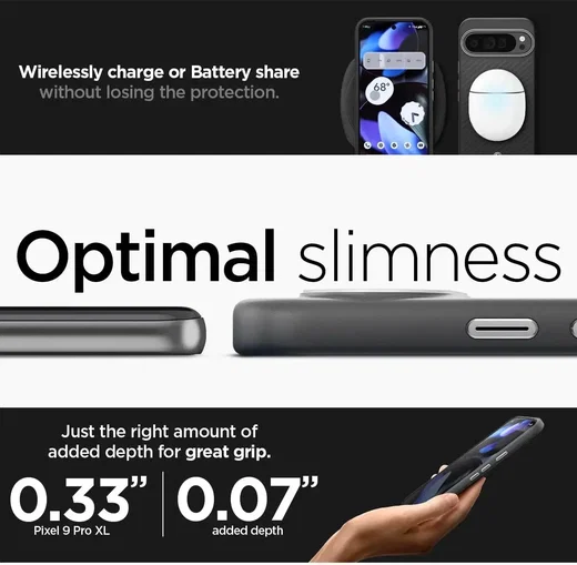 Spigen Enzo Aramid Google Pixel 9 Pro XL Hoesje Aramide Back Cover Zwart afbeelding 5