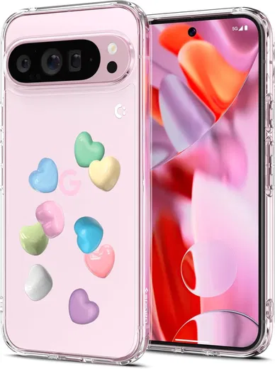 Spigen Ultra Hybrid Google Pixel 9 Pro XL Hoesje Back Cover Candy Hearts afbeelding 1
