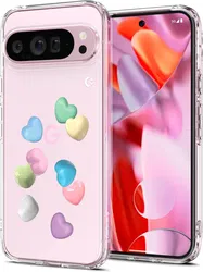 Spigen Ultra Hybrid Google Pixel 9 Pro XL Hoesje Back Cover Candy Hearts afbeelding
