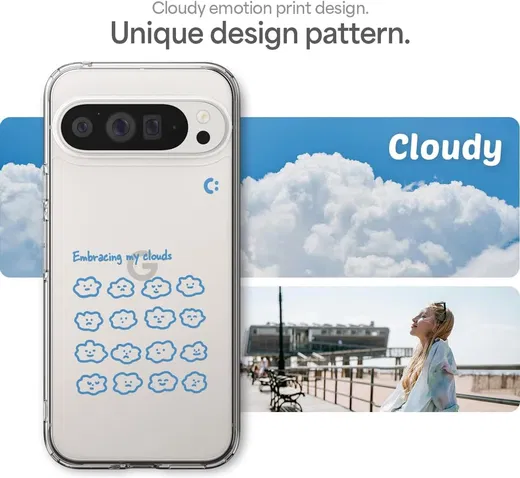 Spigen Ultra Hybrid Google Pixel 9 Pro XL Hoesje Back Cover Cloudy afbeelding 2