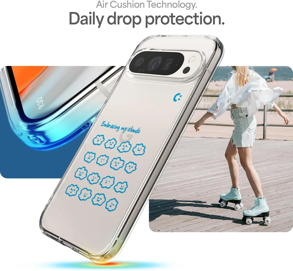 Spigen Ultra Hybrid Google Pixel 9 Pro XL Hoesje Back Cover Cloudy afbeelding 3