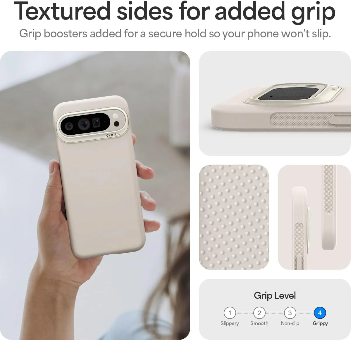Spigen Cyrill Ultra Color Google Pixel 9 / 9 Pro Hoesje Back Cover Cream afbeelding 4