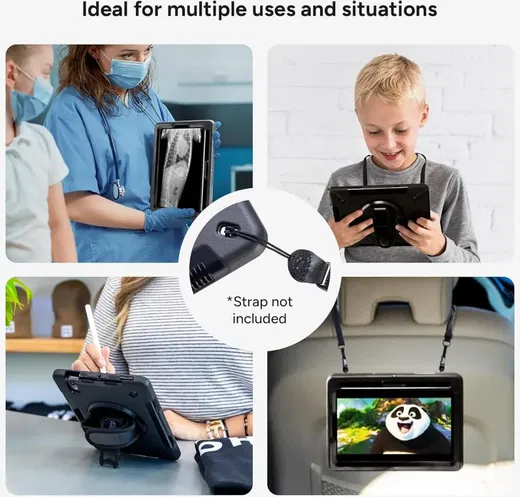 ZAGG Rugged Apple iPad Air 11 (2024/2025) 360° Draaibare Hoes Zwart afbeelding 4