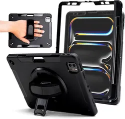 ZAGG Rugged iPad Pro 11 (2024/2025) 360° Draaibare Hoes Zwart afbeelding