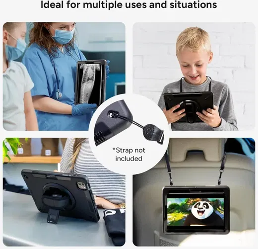 ZAGG Rugged iPad Pro 11 (2024/2025) 360° Draaibare Hoes Zwart afbeelding 4