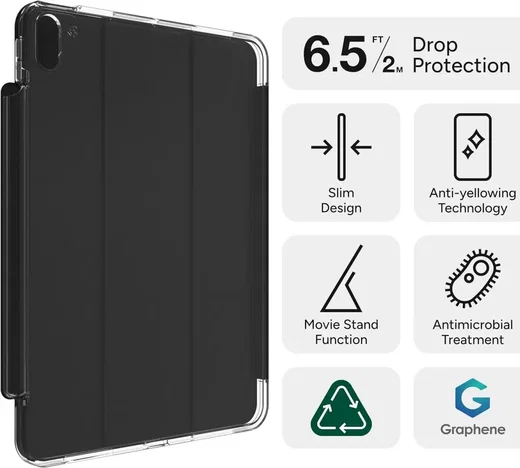 ZAGG Crystal Palace Folio iPad Pro 13 (2024/2025) Hoes Book Case Zwart afbeelding 2