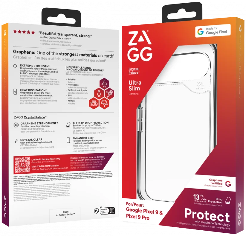 ZAGG Crystal Palace Google Pixel 9 / 9 Pro Hoesje 4M DropProof Transparant afbeelding 13